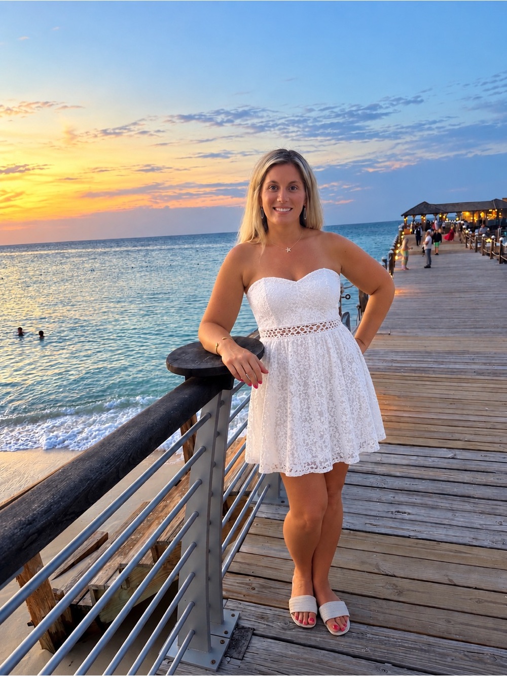 Lilly Pulitzer Brett Dress White Strapless Lace
